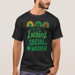 Der glücklichste Sozialarbeiter St. Patrick's Day T-Shirt