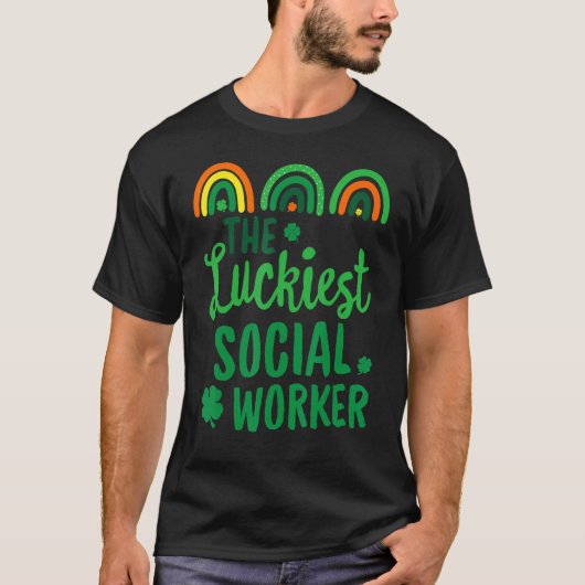 Der glücklichste Sozialarbeiter St. Patrick's Day T-Shirt (Vorderseite)