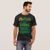 Der glücklichste Sozialarbeiter St. Patrick's Day T-Shirt (Vorne ganz)