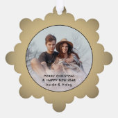 Der glücklichste Urlaub Deko Art & Foto Weihnachte Ornament Karte (Rückseite)