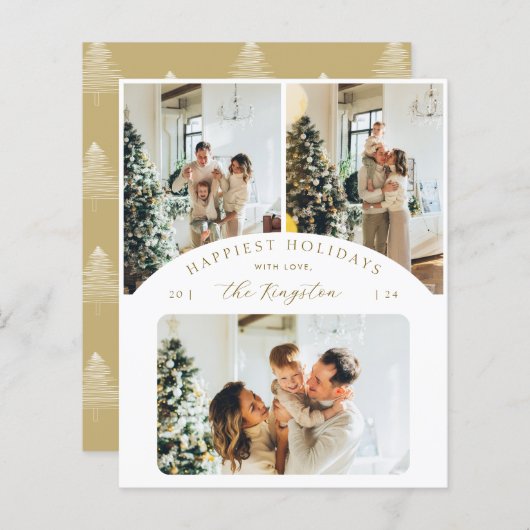 Der glücklichste Urlaub | Gold 3 FotoCollage (Vorne/Hinten)