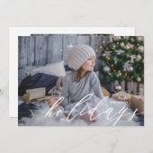 Der glücklichste Urlaub Modernes Foto Feiertagskarte (Vorne/Hinten)