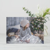 Der glücklichste Urlaub Modernes Foto Feiertagskarte (Stehend Vorderseite)