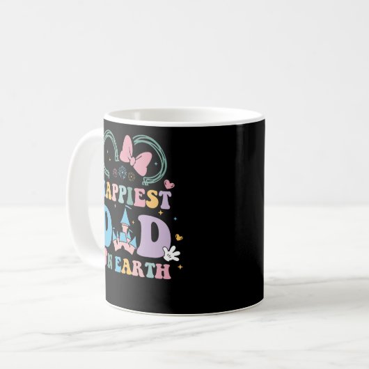 Der glücklichste Vater auf Erden Funny Happy Vater Kaffeetasse (Vorderseite Links)