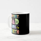 Der glücklichste Vater auf Erden Funny Papa Daddy  Kaffeetasse (Vorderseite Links)