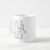 Der glücklichste Vater der Welt, die komische Kaff Kaffeetasse (Vorderseite Links)