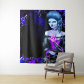 Der glühende Zombie Dead Girl Halloween-Party Hint Wandteppich (Beispiel)