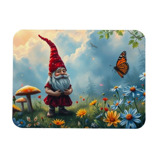 Der Gnom und der Schmetterling Magnet (Horizontal)