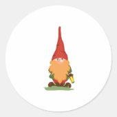 Der Gnome Runder Aufkleber (Vorderseite)