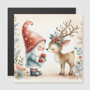 Der Gnome und das Rentier Magnetkarte