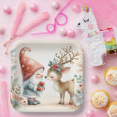 Der Gnome und das Rentier Pappteller (Party)