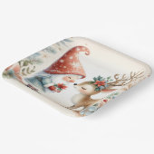 Der Gnome und das Rentier Pappteller (Gewinkelt)