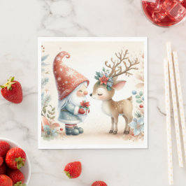 Der Gnome und das Rentier Serviette