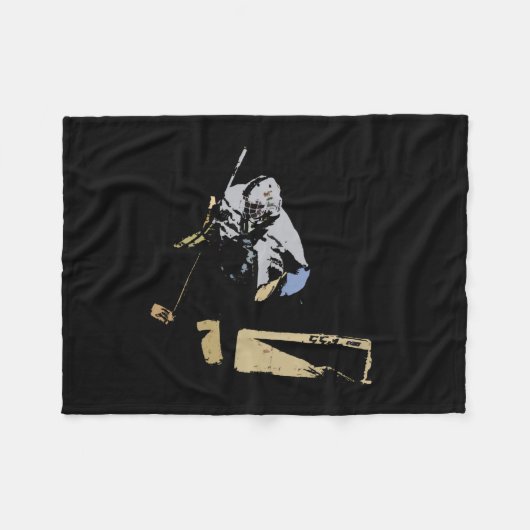 Der Goaltender - Hockey Player Fleecedecke (Vorderseite (Horizontal))