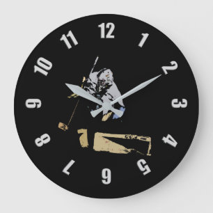 Der Goaltender - Hockey Player Große Wanduhr