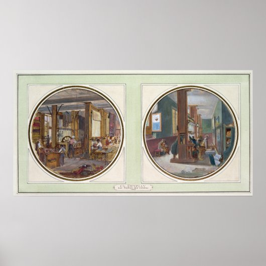 Der Gobelins-Workshop, 1840 Poster (Vorne)