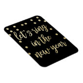 Der Gold Glitzer beginnt im neuen Jahr Magnet (Rechte Seite)