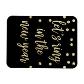 Der Gold Glitzer beginnt im neuen Jahr Magnet (Horizontal)