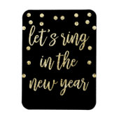 Der Gold Glitzer beginnt im neuen Jahr Magnet (Vertikal)