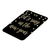 Der Gold Glitzer beginnt im neuen Jahr Magnet (Linke Seite)