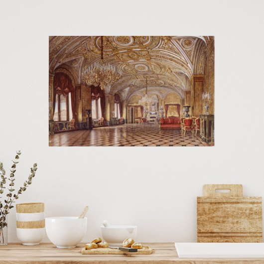 Der Gold Zeichnend Saal Poster (Küche)