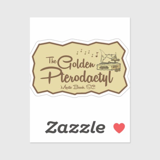 Der Golden Pterodactyl Tiki Bar Myrtle Beach Aufkleber (Blatt)