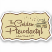 Der Golden Pterodactyl Tiki Bar Myrtle Beach Aufkleber (Vorderseite)