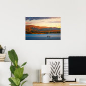Der goldene Abend über der Kenmare-Bucht Poster (Heimbüro)