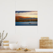 Der goldene Abend über der Kenmare-Bucht Poster (Küche)