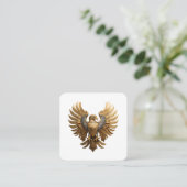 Der Goldene Adler Quadratische Visitenkarte (Stehend Vorderseite)