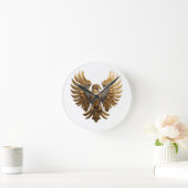 Der Goldene Adler Runde Wanduhr (Zuhause)