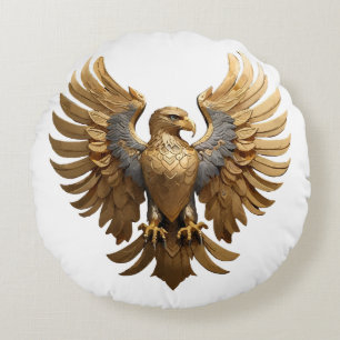 Der Goldene Adler Rundes Kissen