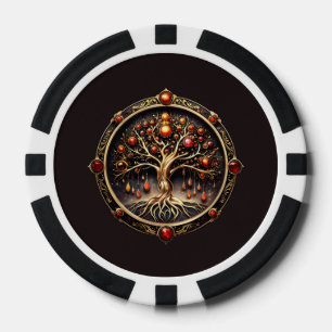 Der goldene Baum des Lebens der Mystik Pokerchips
