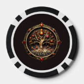 Der goldene Baum des Lebens der Mystik Pokerchips (Rückseite)