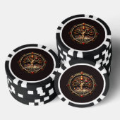 Der goldene Baum des Lebens der Mystik Pokerchips (Stapel)