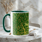 Der goldene Baum des Lebens glücklich Erntedankfes Tasse