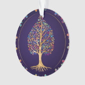 Der goldene Bodhi-Baum - farbenfrohe Blätter Ornament (Vorderseite)