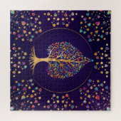 Der goldene Bodhi-Baum - farbenfrohe Blätter Puzzle (Horizontal)