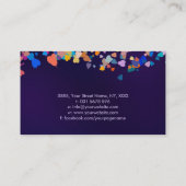 Der goldene Bodhi-Baum - farbenfrohe Blätter Visitenkarte (Rückseite)