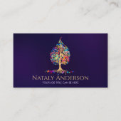 Der goldene Bodhi-Baum - farbenfrohe Blätter Visitenkarte (Vorderseite)