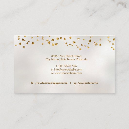 Der goldene Bodhi-Baum Visitenkarte (Rückseite)