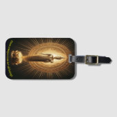 Der goldene Buddha meditiert in Lotus. Gepäckanhänger (Vorderseite (Horizontal))