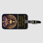 Der goldene Buddha meditiert in Lotus. Gepäckanhänger (Vorderseite (Horizontal))