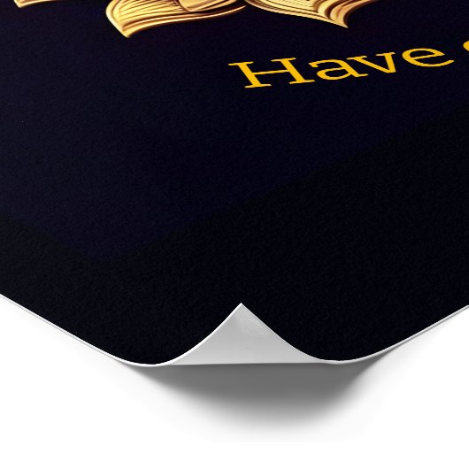 Der goldene Buddha meditiert in Lotus. Poster (Ecke)