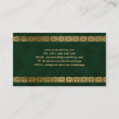 Der goldene Dara keltische Knoten Visitenkarte (Rückseite)