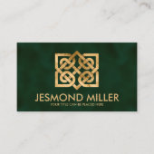 Der goldene Dara keltische Knoten Visitenkarte (Vorderseite)