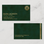 Der goldene Dara keltische Knoten Visitenkarte (Vorne/Hinten)