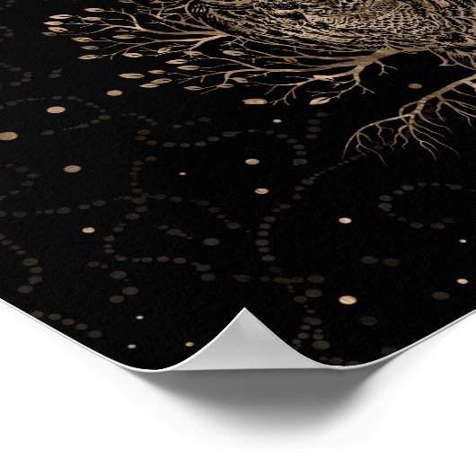 Der goldene Eule-Baum Poster (Ecke)