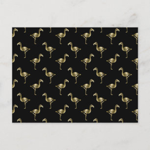 Der goldene Flamingo Postkarte