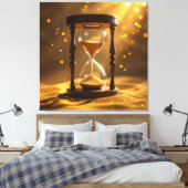 „Der goldene Fluss der Zeit“ Leinwanddruck (Insitu (Schlafzimmer))